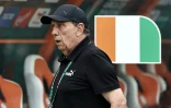 Jean-Louis Gasset comme sélectionneur de la Côte d'Ivoire lors d'un match de la CAN-2023 contre le Nigeria, le 18 janvier 2024 à Abidjan