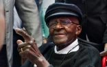 L'archevêque sud-africain Desmond Tutu, icône de la lutte contre l'apartheid et Prix Nobel de la Paix, au Cap le 7 octobre 2016