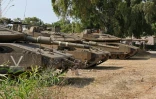 Des chars de l'armée israélienne à la frontière entre Israël et la bande de Gaza, le 5 juillet 2022