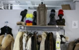 Des manteaux de fourrure et d'autres articles en fourrure proposés à la vente dans le magasin Madison Avenue Furs à New York, le 10 mars 2026