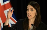 La Première ministre néo-zélandaise Jacinda Ardern donne une conférence de presse à Auckland (Nouvelle-Zélande) le 12 août 2020