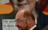 Le leader du SPD Martin Schulz arrive au siège de la CDU pour négocier la formation d'un gouvernement, le 26 janvier 2018 à Berlin