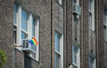 Un habitant agite un draeau arc-en-ciel lors de la 46e Gay Pride de New York, le 26 juin 2016