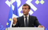 Le président français Emmanuel Macron à Sofia le 17 mai 2018 pour un sommet UE/Balkans