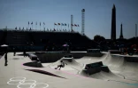 Le parc de skateboard lors des Jeux Olympiques de Paris 2024 place de la Concorde à Paris le 5 août 2024