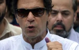 L'ancienne gloire du cricket Imran Khan, chef du PTI, à Islamabad le 25 juillet 2018

