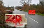 L'une des routes traversant la Zad de Notre-Dame-des-Landes, le 18 janvier 2018