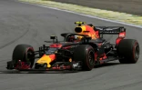 Red Bull RB14 de Max Verstappen va terminer 2e du GP du Brésil sur le circuit Interlagos de Sao Paulo, le novembre 2018