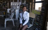 Anele Ndlovu au Book Cafe de Soweto le 5 avril 2022