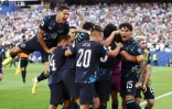 Les joueurs du Paraguay célèbrent leur victoire face à l'Allemagne, le 29 juin 2026 à Foxborough aux Etats-Unis