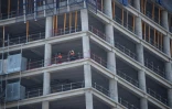 Un immeuble en construction, à Paris le 23 mars 2020