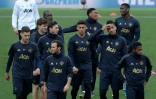 Les joueurs de Manchester United lors d'une séance d'entraînement au Camp Nou, le 15 avril 2019