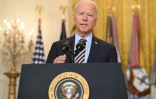 Le président américain Joe Biden lors d'une déclaration sur la situation en Afghanistan, le 8 juillet 2021 à la Maison Blanche, à Washington
