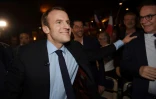 Emmanuel Macron avec ses partisans à Talence près de Bordeaux le 9 mars 2017