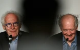 Les frères Jean-Pierre (à gauche) et Luc Dardenne, prix du scénario pour "Jeunes Mères", le 24 mai 2025 au festival de Cannes