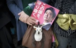 Des partisans du Premier ministre japonais Shinzo Abe à Saitama au Japon, le 18 octobre 2017