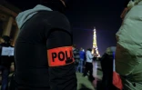 Manifestation de policiers sur l'esplanade du Trocadéro le 11 novembre 2016 à Paris