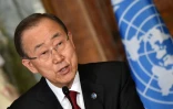 Le secrétaire général des Nations unies Ban Ki-moon à Rome le 6 octobre 2016