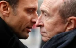 Emmanuel Macron (G) et Gérard Collomb (D), à Paris le 7 janvier 2018