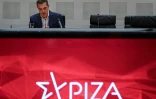 Alexis Tsipras, chef de l'opposition de gauche en Grèce, annonce sa décision de quitter la direction du parti Syriza, le 29 juin 2023 à Athènes