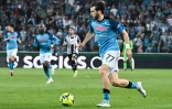 L'attaquant géorgien de Naples Khvicha Kvaratskhelia lors du match contre l'Udinese, le 4 mai 2023 à Udine 