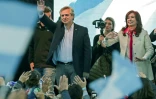 Le candidat à la présidentielle argentine Alberto Fernandez et sa colistière et ancienne présidente Cristina Fernandez de Kirchner, en mai 2019 à Merlo, près de Buenos Aires