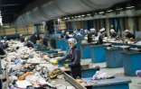 Des employés d'une usine de tri de déchets, le 14 novembre 2018 à Istanbul