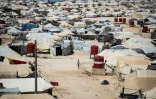Le camp de Al-Hol dans le nord de la Syrie, oĂč les Kurdes retiennent des proches de jihadistes,le 8 aoĂ»t 2019