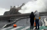 Tempête à Sète, dans le sud de la France, où le vent souffle à plus de 100 km/h, le 13 octobre 2016