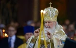 Le patriarche orthodoxe Kirill à la cathédrale de Moscou, le 7 janvier 2016