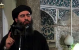 Le chef de l'Etat islamique Abou Bakr al-Baghdadi dans une vidéo du 5 juillet 2014 dans une mosquée à Mossoul dans le nord de l'Irak