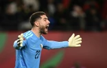 Le gardien de l'Algérie Luca Zidane lors du match contre le Burkina Faso en phase de groupes de la Coupe d'Afrique des nations le 28 décembre 2025 à RAbat
