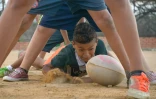 Un jeune Colombien participe à un entraînement de rugby, le 7 octobre 2015 à Cucuta