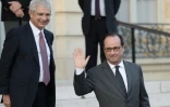 Claude Bartolone et François Hollande à l'Hôtel de Lassay le 6 octobre 2016 à Paris