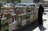 Des affiches de campagne des candidats aux législatives syriennes, dans les rues de Damas, le 2 avril 2016