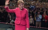 Nicola Sturgeon, la Première ministre de l'Ecosse et cheffe du parti national SNP, lors du congrès de son parti à Aberdeen, le 18 mars 2017