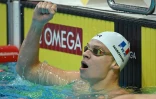 Le Français Léon Marchand vient de remporter le 200 m quatre nages des Mondiaux de nataqtions le 22 juin 2022 à Budapest