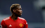 Paul Pogba le milieu de Manchester United dans le stade de Tottenham à Londres le 11 avril 2021.