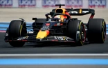 Le Néerlandais Max Verstappen, au volant de sa Red Bull, lors de la 3e séance d'essais du Grand Prix de France de Formule 1, le 23 juillet 2022 sur le circuit Paul Ricard du Castellet