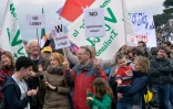 Des milliers d'opposants au mariage pour tous défilent à Rome, le 30 janvier 2016