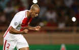 Le défenseur de Monaco Fabinho après un but lors du barrrage de Ligue des champions face à Villarreal le 23 août 2016 au stade Louis II