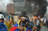 Le violoniste Wuilly Arteaga, devenu une icône des manifestations contre le président Nicolas Maduro, le 27 mai 2017 à Caracas