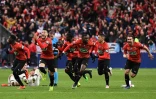 Les joueurs de Rennes fĂŞtent leur victoire en finale de Coupe de France face au PSG le 27 avril 2019