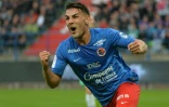 L'attaquant de Caen Andy Delort, buteur face à Saint-Etienne, le 4 octobre 2015 au stade Michel d'Ornano