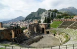 Le théâtre grec antique de Taormina le 15 février 2017