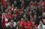 La joie d'Ibrahima Konaté buteur contre Benfica en quart de finale retour de la C1 à Anfield, le 13 avril 2022