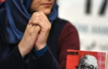 Hatice Cengiz, la fiancée de Jamal Khashoggi, présente son livre le 8 février 2019 à Istanbul, en Turquie