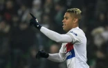 L'attaquant de Lyon Mariano, buteur lors du derby contre Saint-Etienne à Geoffroy-Guichard, le 5 novembre 2017