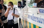 Arrivée à l'hôpital de victimes d'une fusillade dans un lycée, près de Bangkok, le 7 août 2026