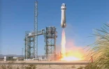 Une fusée New Shepard de Blue Origin décolle du site de lancement de Van Horn, le 19 mai 2024